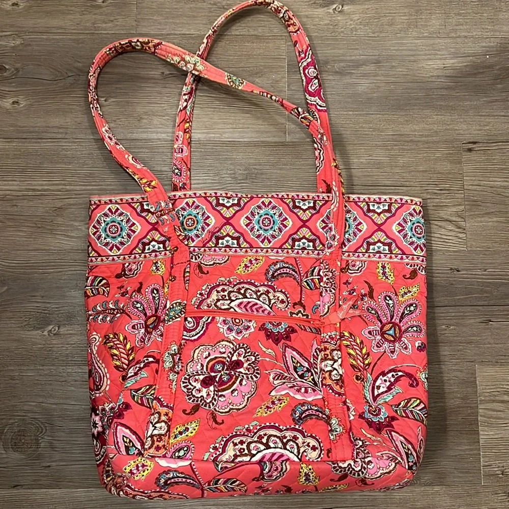 Vera Bradley Retired Color - Call Me Coral Large Tote - Picture 5 of 12